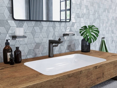 Настінна мильниця Hansgrohe ADDSTORIS, білий/чорний, кераміка