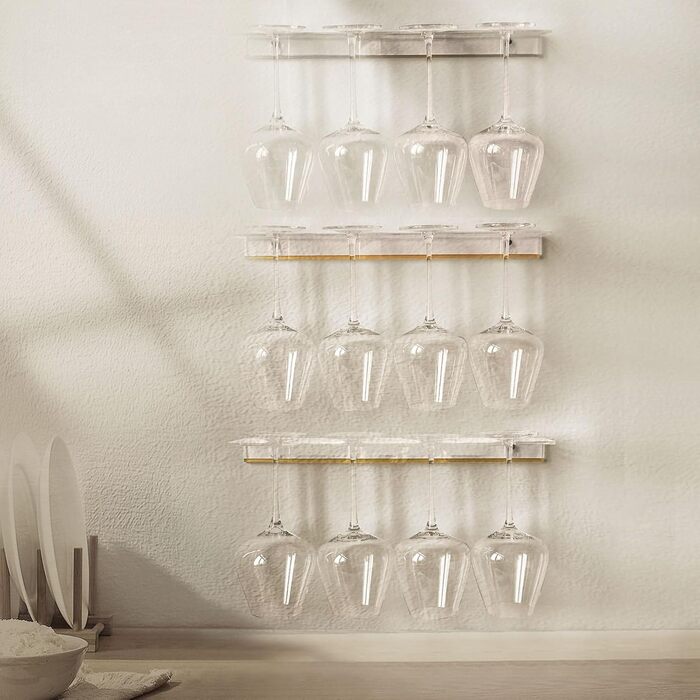 Тримачі для вина KOLYMAX (2 шт.) - настінні, акрилові, для винних пляшок