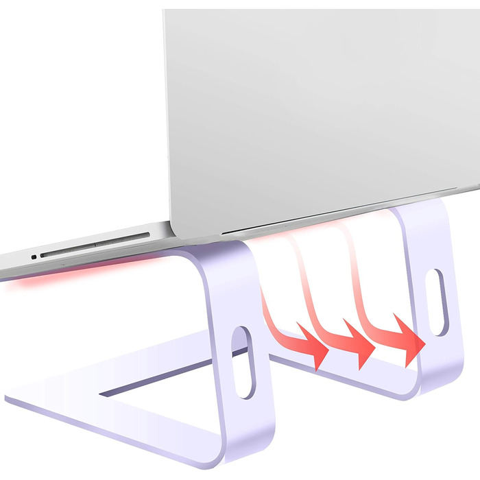 Підставка для ноутбука Orionstar: ергономічна алюмінієва підставка з вентиляцією, сумісна з MacBook, Samsung, 10-15.6 дюймів, сіра (фіолетова)