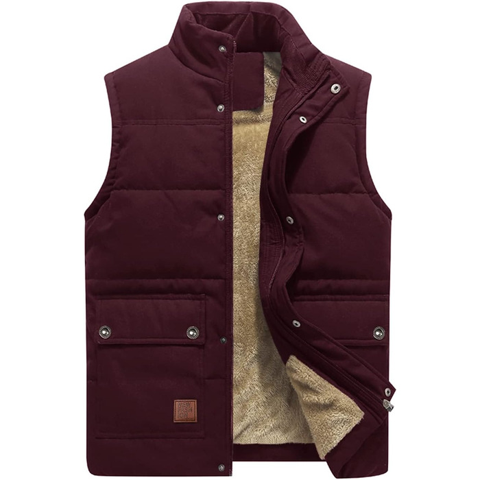 Чоловіча термо-кофта KEFITEVD для полювання та роботи, без рукавів, тепла, червона (L)