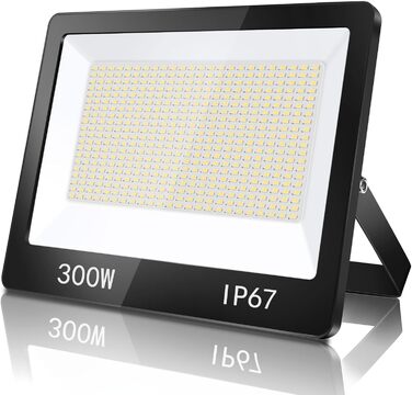 LED прожектор TASINUO 300W для вулиці, IP67, 30000 Лм, холодне світло 7000K, водонепроникний, для складу, саду, гаража, двору, паркінгу