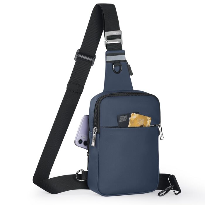 Сумка на груди Broadream, водонепроникна, для чоловіків та жінок, RFID-захист, для активного відпочинку та туризму (B-блакитний)