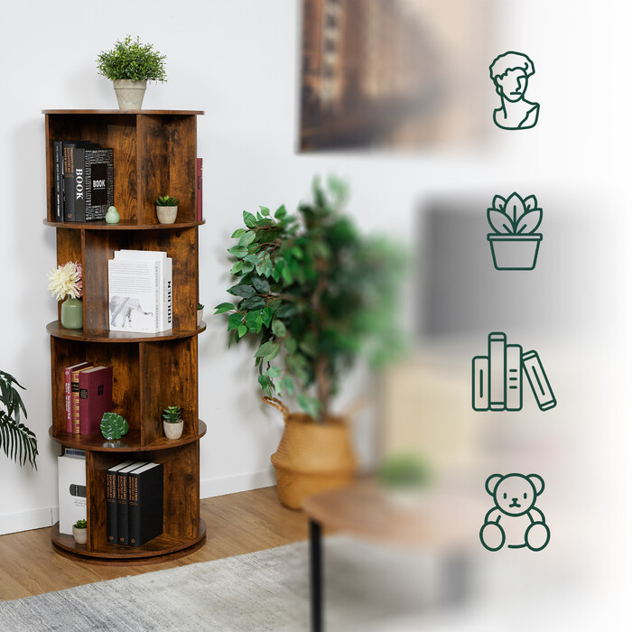 Поворотна полиця для книг Relaxdays