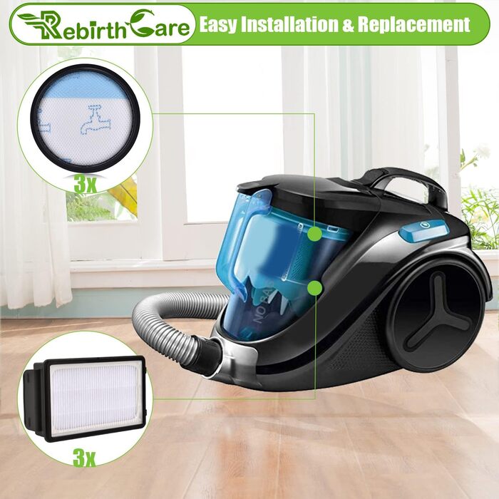 Фільтри HEPA для пилососів Rowenta Compact Power Cyclonic Force (ZR005901) - набір 3 шт.