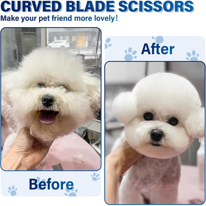Професійна вигнута ножиці для грумінгу собак JASON 7' - ножиці для розрідження шерсті, з японської сталі 440C, 21 зуб, для грумерів
