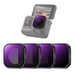 Набір фільтрів K&F CONCEPT ND/PL для Insta360 Ace Pro 2: ND8/PL, ND16/PL, ND32/PL, ND64/PL, нейтральні фільтри для екшн-камер, оптика HD з багатошаровим покриттям