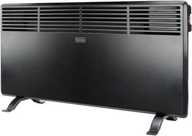 Електрична керамічна стінова панель Black+Decker BXWSH2000E з цифровим термостатом, 2000 Вт, програмована, з пультом керування та LED-дисплеєм, PTC-система