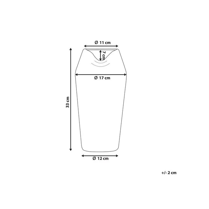 Керамічна ваза Beliani, 17 x 33 см