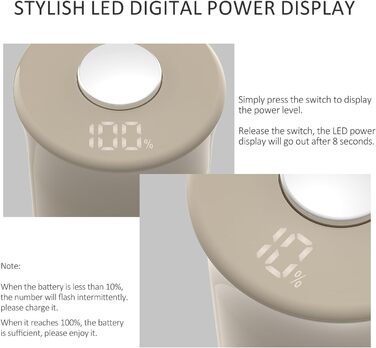 Електричні мельниці для солі та перцю TOMEEM (2 шт.) з LED-дисплеєм, USB-зарядкою, регулюванням помелу та керамічним механізмом, 125 мл, чорний/хакі
