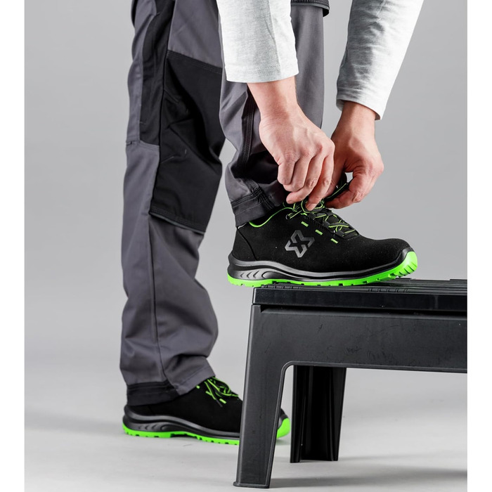 Робочі черевики WÜRTH MODYF Cruise S3 - безпечне взуття для чоловіків та жінок, металодетекторне, водонепроникне, розміри 35-48, чорний/зелений