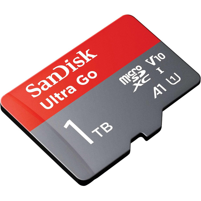 Карта пам'яті SanDisk Ultra Go microSDXC 1 TB UHS-I Class 10 U1 A1 з адаптером для смартфонів та планшетів, до 150 МБ/с