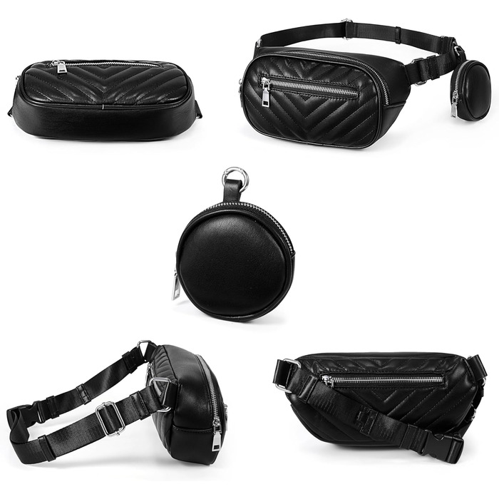 Жіночий гаманець UTO з PU шкіри, багатофункціональний на замку, клатч для телефону (1285, чорний)