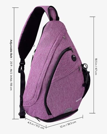 Сумка через плече Waterfly Lila - спортивна, для подорожей, хайкінгу, велоспорту та альпінізму