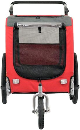 PAPILIOSHOP: Причіп для собак та котів, візок для тварин – 3 розміри, стабільний, комфортний, практичний (червоний)