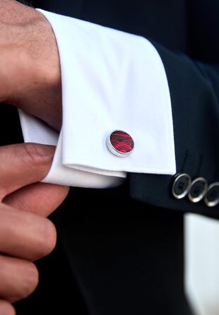 HISDERN Комплект краватки, нагрудного хустинки та запонок Paisley, з гачком, вже зав'язана, регульована, для весілля, свят, Різдва, Хелловіну (A2-Бордовий)