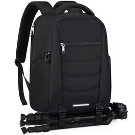 Рюкзак для фотокамери RAINSMORE – великий рюкзак для фотокамери, сумісний з Nikon, Canon, Sony, з відділенням для ноутбука 15.6 дюймів, чорний