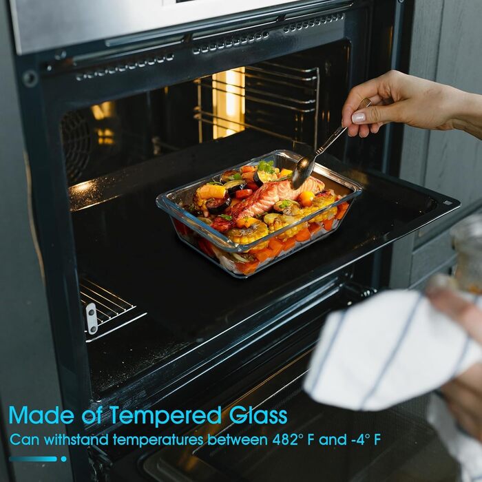 Форма для запікання NUTRIUPS, скло, 20x15x6 см, об'єм 1.4 л - прямокутна, для лазаньї