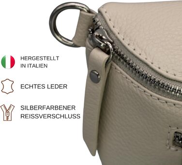 Жіноча сумка Brise Art Lucia з екошкіри, італійського виробництва. Сумка-бананка, кросбоді з регульованим ремінцем, 3 відділення. Чорний/Бежевий колір