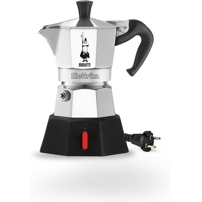 Електрична кавоварка Bialetti Moka Elettrika, 2 чашки, алюміній