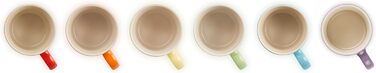 Le Creuset 6-Piece Stoneware Espresso Cups, 100 ml, Rainbow, 79114108359030
