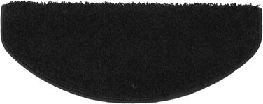 Набір килимків на сходи Floordirekt Barcelona (15 шт.) - чорні, напівкруглі, 65 x 23,5 см. Зносостійкі та легкі в догляді