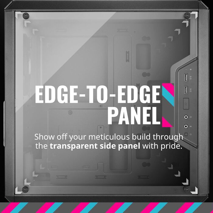 Корпус Cooler Master MasterBox Q300L V2 Mini-Tower mATX з 120 мм вентилятором, склом, USB 3.2 Gen 2x2