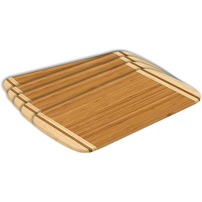 Набір з 5 бамбукових дощок для нарізання Kesper 30x20x1,6 см, коричневі