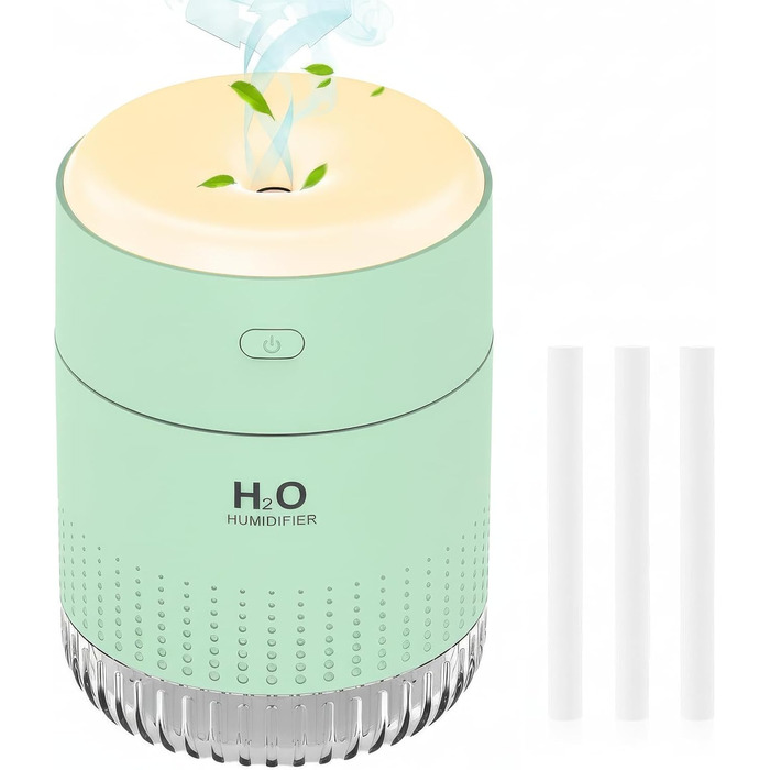 Зволожувач повітря Mini AIR Humidifier з LED-підсвічуванням для дитячої кімнати, офісу, спальні та рослин (Зелений)