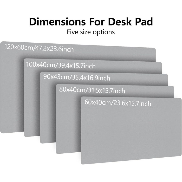 Килимок для столу Niviy з екошкіри XXL, 80x40 см: антиковзаючий, водонепроникний, для офісу та дому