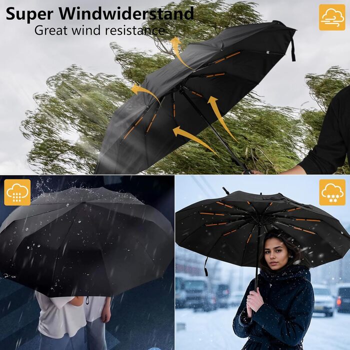 Автоматичний парасолька Romon, стійкий до вітру, компактний, захист від UV, ідеальний для подорожей, високоякісний, з кнопковим відкриванням