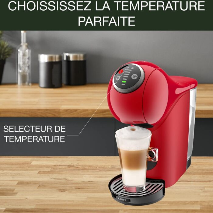 Кавова машина капсульна NESCAFÉ DOLCE GUSTO GENIO S PLUS KRUPS, автоматична, червона