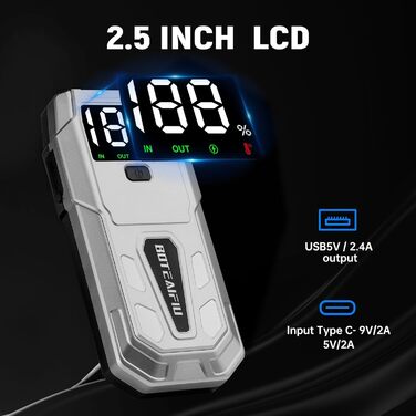 Портативний пусковий пристрій Auto-Starthilfe 12V, 5000A, для бензинових (9,5л) та дизельних (8,0л) авто, Powerbank, Starterbatterie