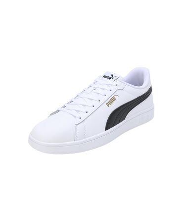 Кросівки Puma Smash 3.0 L для чоловіків, шкіряні, чорні (44.5 EU, White Black Gold)