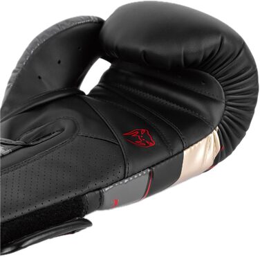 Боксерські рукавички Venum Elite Evo (Чорний, Золотий, Червоний, 12 Oz)