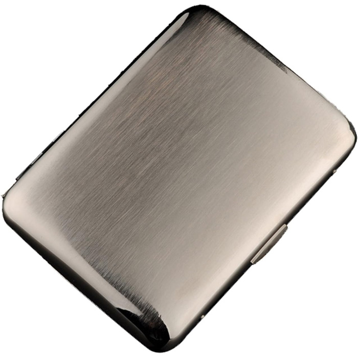 Елегантне металеве тютюноприладдя для 16 сигарет з подарунковою коробкою, срібного кольору