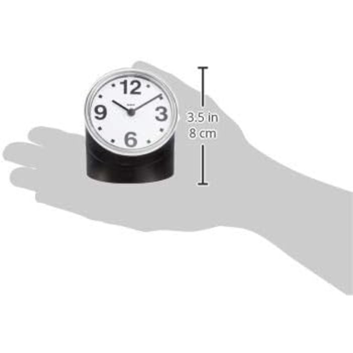 Настільний годинник Alessi Cronotime 01 B, ABS, чорний, 7 см