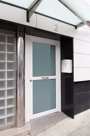 Поштовий ящик ARREGUI Compact E5731 сталевий, білий (S, DIN A5), настінний, водонепроникний, з табличкою для імені, 2 ключі, легкий монтаж