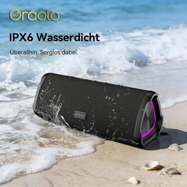 Портативна Bluetooth-колонка Oraolo, бездротова музична система, чорна