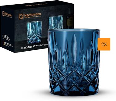 Набір склянок для віскі Nachtmann Noblesse, 2 шт, 295 мл, Vintage Blue, з кришталевого скла, 104243