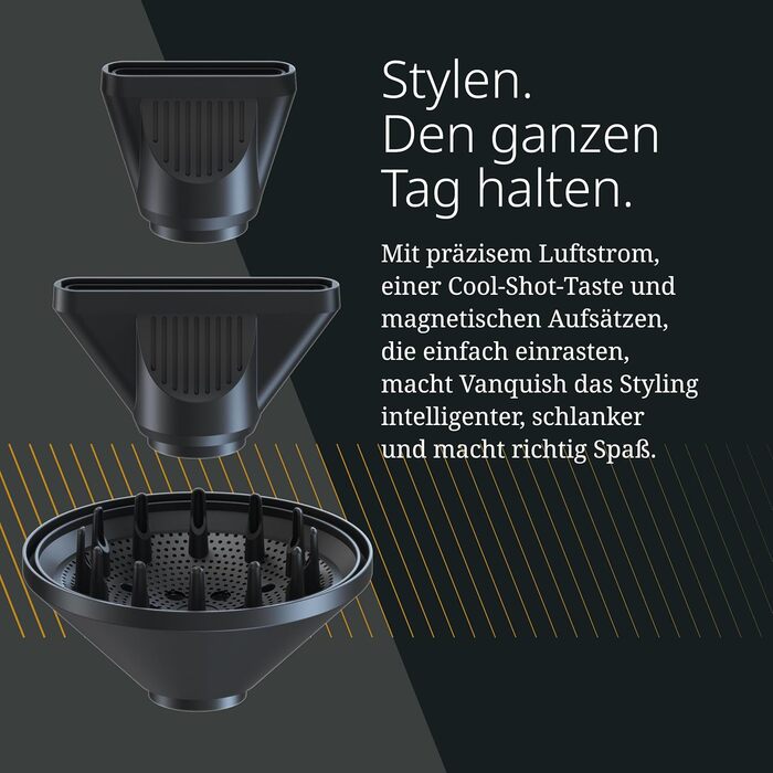 Професійний фен Wahl Vanquish Rose Gold з магнітними насадками та дифузором