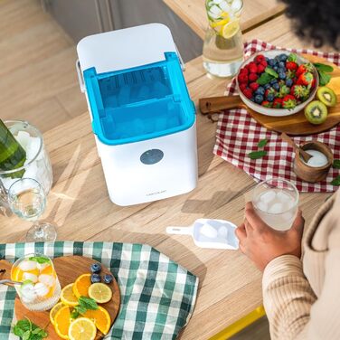 Машина для приготування льоду Cecotec Chillin' Ice 1200 Go, 12 кг/день, 120 Вт, 2 розміри кубиків, швидке заморожування 6-8 хв