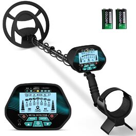 Металодетектор для дорослих та дітей, IP68, регульована довжина 113–141 см, комплект з водонепроникною пошуковою котушкою (блакитний)