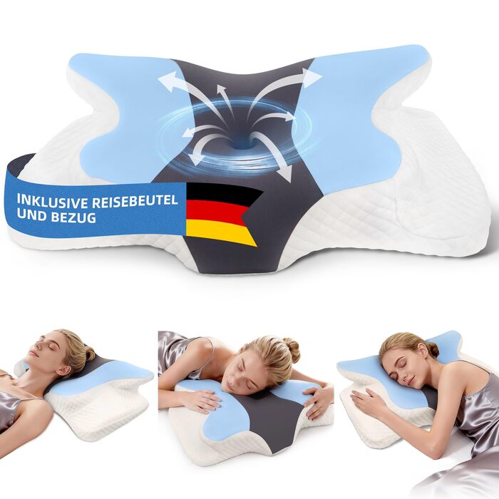 Ортопедична подушка для шиї з Memory Foam 