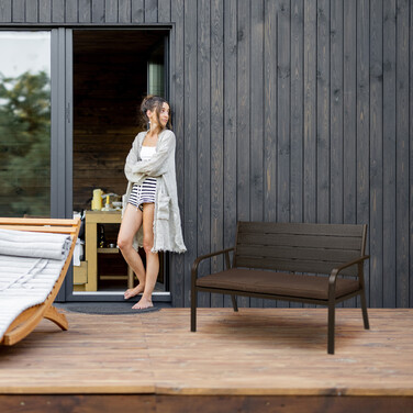 Relaxdays Garden Bench with Cushion