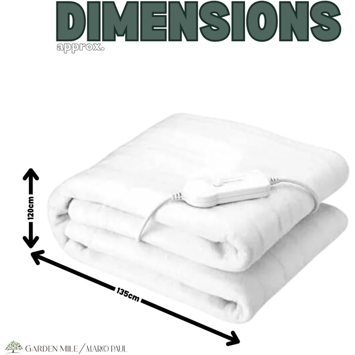 Електрична ковдра Marco Paul з підігрівом, велика флісова ковдра, терапія теплом, для зняття болю в спині, для дивана (сірий фліс)