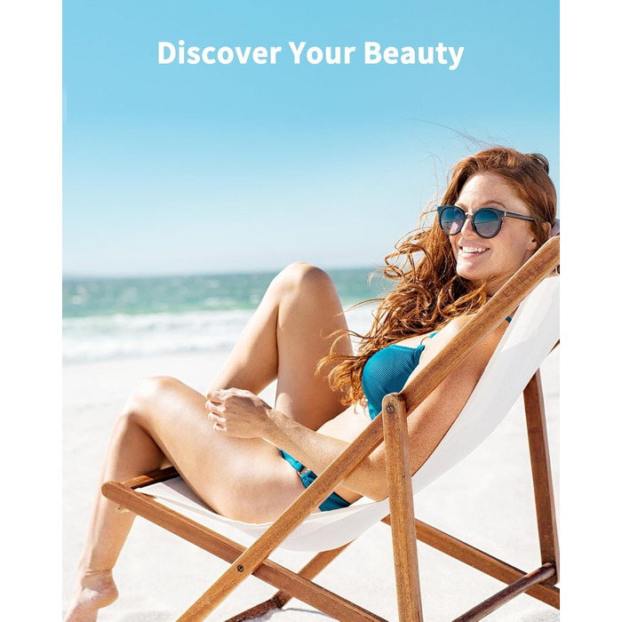 Пристрій для епіляції IPL з охолодженням, 9 рівнів потужності, 999900 імпульсів світла, безболісна епіляція вдома для обличчя, тіла, пахв та ніг (білий)