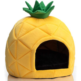 Ліжко для котів та собак Hollypet Ananas - тепле гніздо-печера, жовте