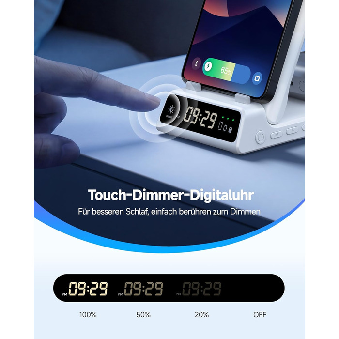 Бездротова зарядка 3-в-1 SwanScout 703S для Samsung Galaxy S26 Ultra/S25/S24/S23, Galaxy Watch 8/8 Classic/Ultra/7/6 та Buds 4/4 Pro - Біла