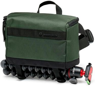 Рюкзак для фототехніки Manfrotto Street Slim, зелений, з переднім та заднім доступом, для DSLR та Mirrorless камер, з відділеннями для ноутбука та аксесуарів