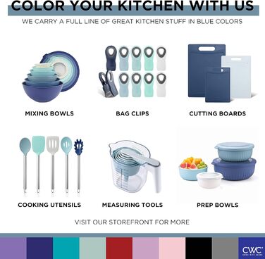 Набір мисок для змішування Cook With Color з нержавіючої сталі, 6 штук, блакитний